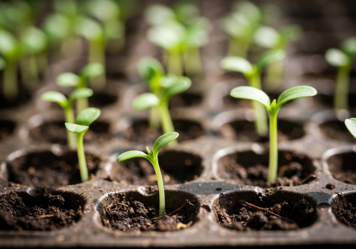 Foxglove is a textbook example: even, quick germination often depends on a day–night temperature drop and surface light. (imagem gerada por IA)