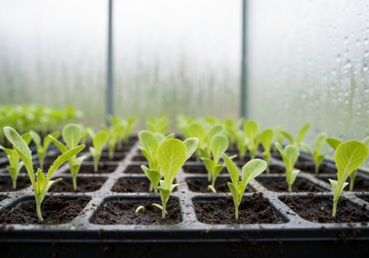 Lettuce is a light-germinator that also stalls in heat above ~25 °C — a reminder that light and temperature work together. (imagem gerada por IA)