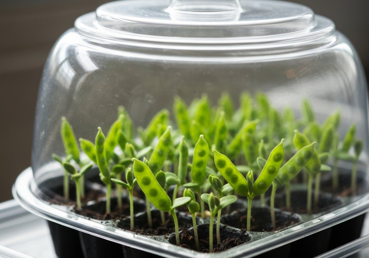 After scarification and warm sowing, hard-coated legumes often emerge quickly and evenly. (imagem gerada por IA)