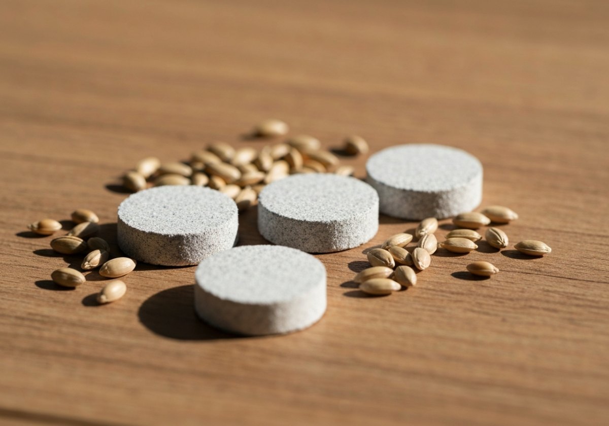 Commercial smoke discs and granular smoke products offer a clean, standardised dose of karrikins — ideal for precious seed. (imagem gerada por IA)