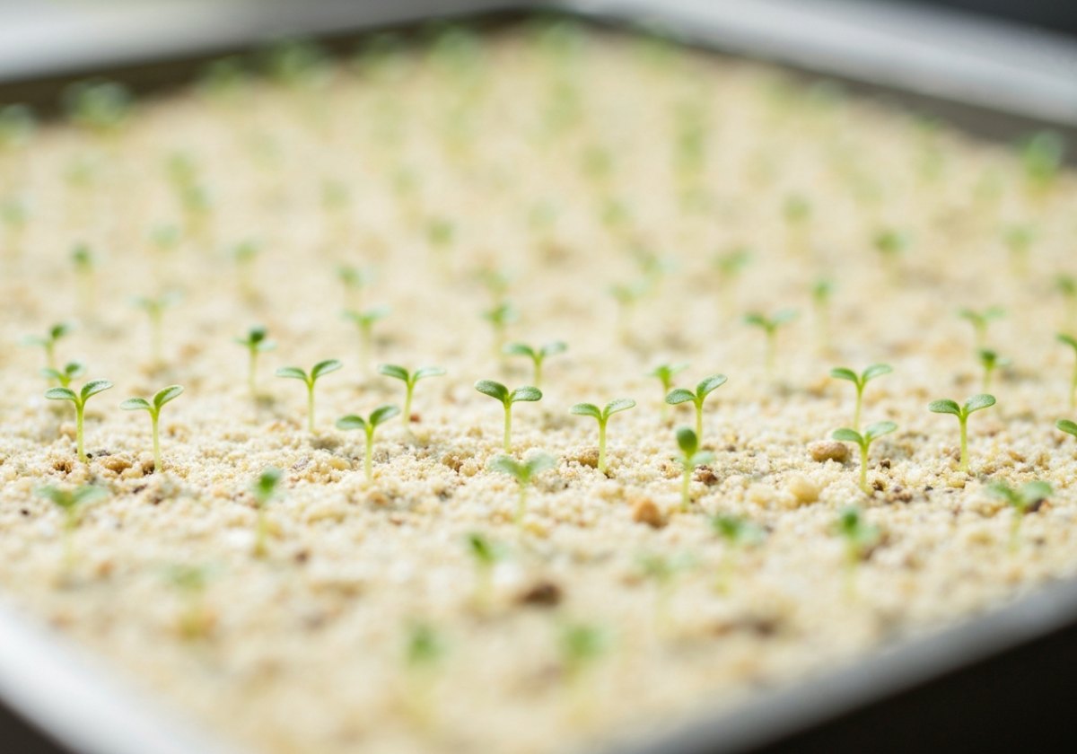 A well-aerated default blend supports even germination and sturdy, upright first roots. (imagem gerada por IA)